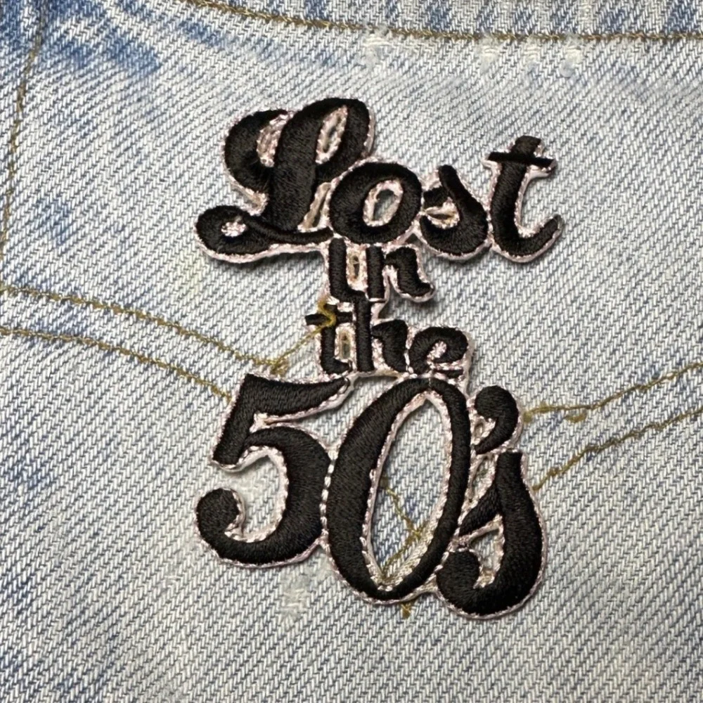 Lost in the 50s Iron‎ On Patch Applique Embroidered Retro Vintage Style